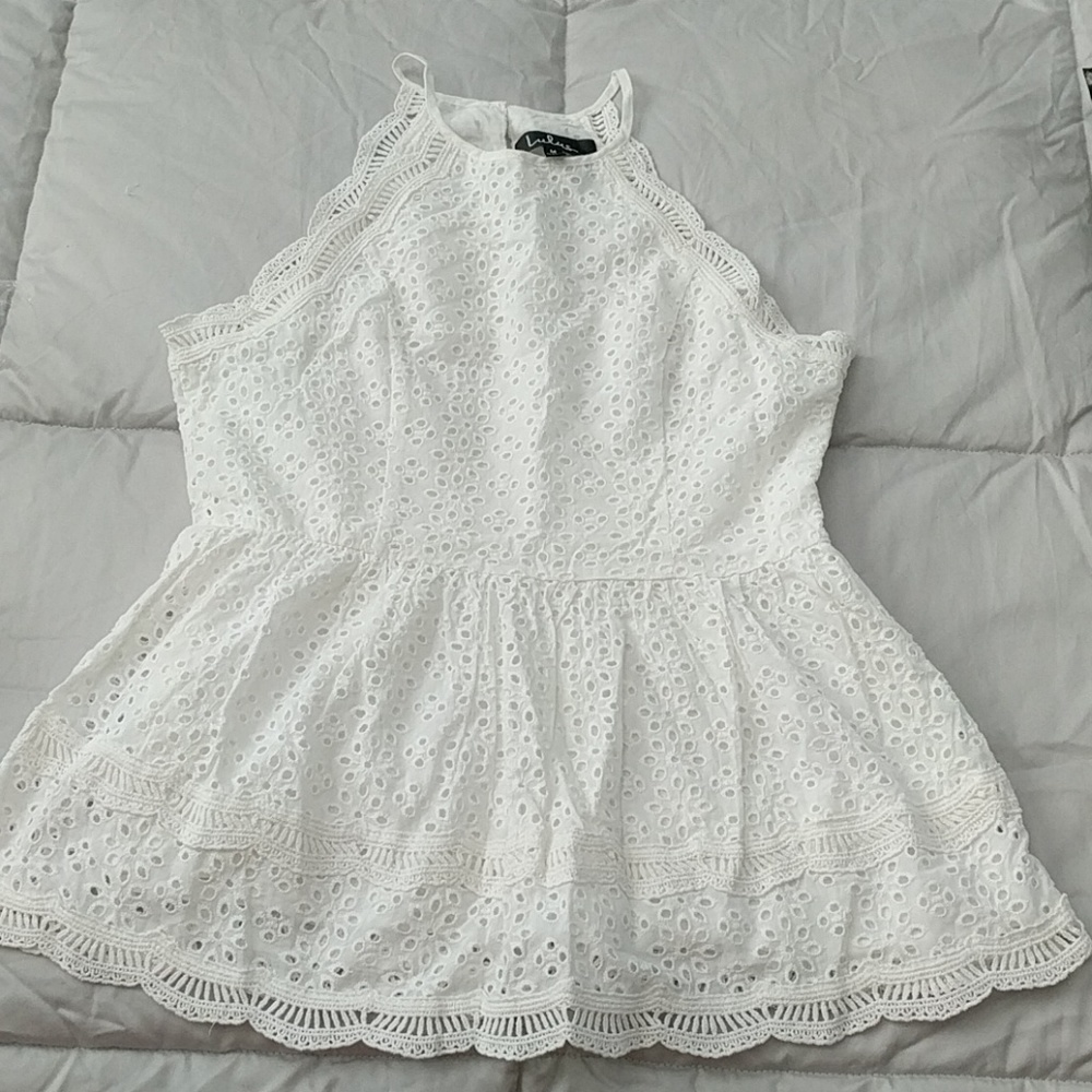 Lulu's NWOT white eyelet top